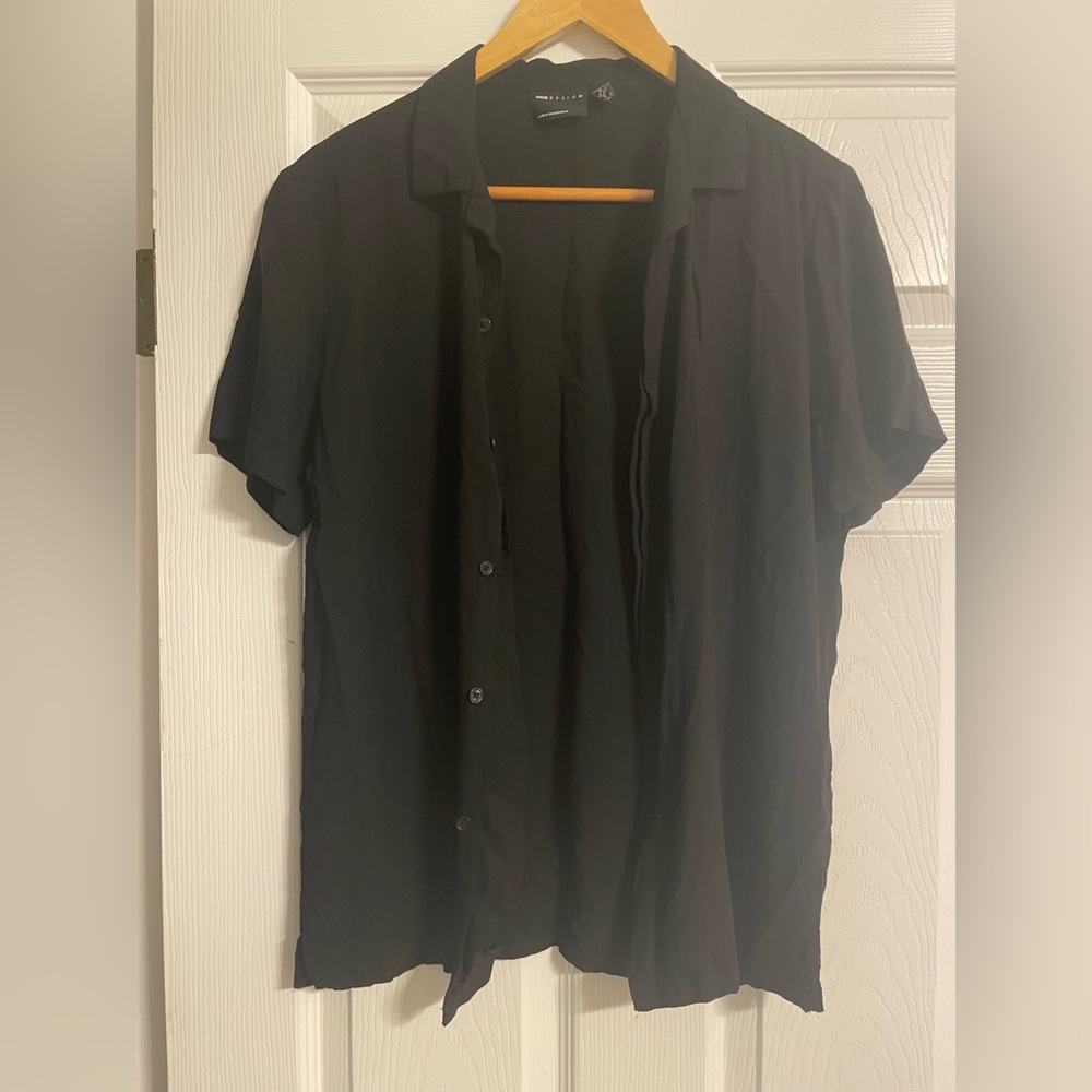 ASOS design black mens button up